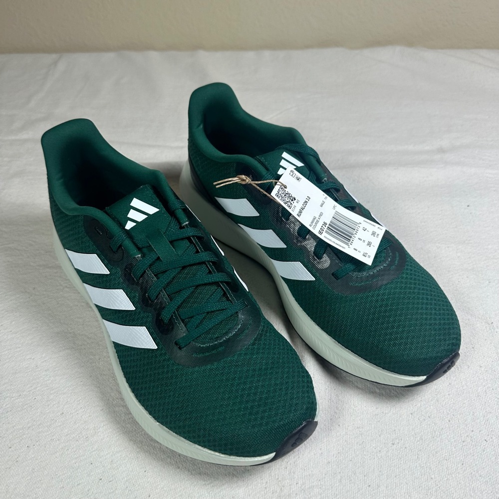 Adidas Runfalcon 3.0 Men's Running Shoes Green White‎ IE0736 Sz 8.5 New in Box
